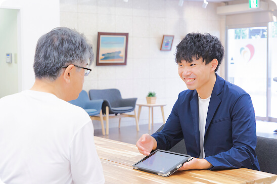 リハビリの効果を説明今後のリハビリ計画提案