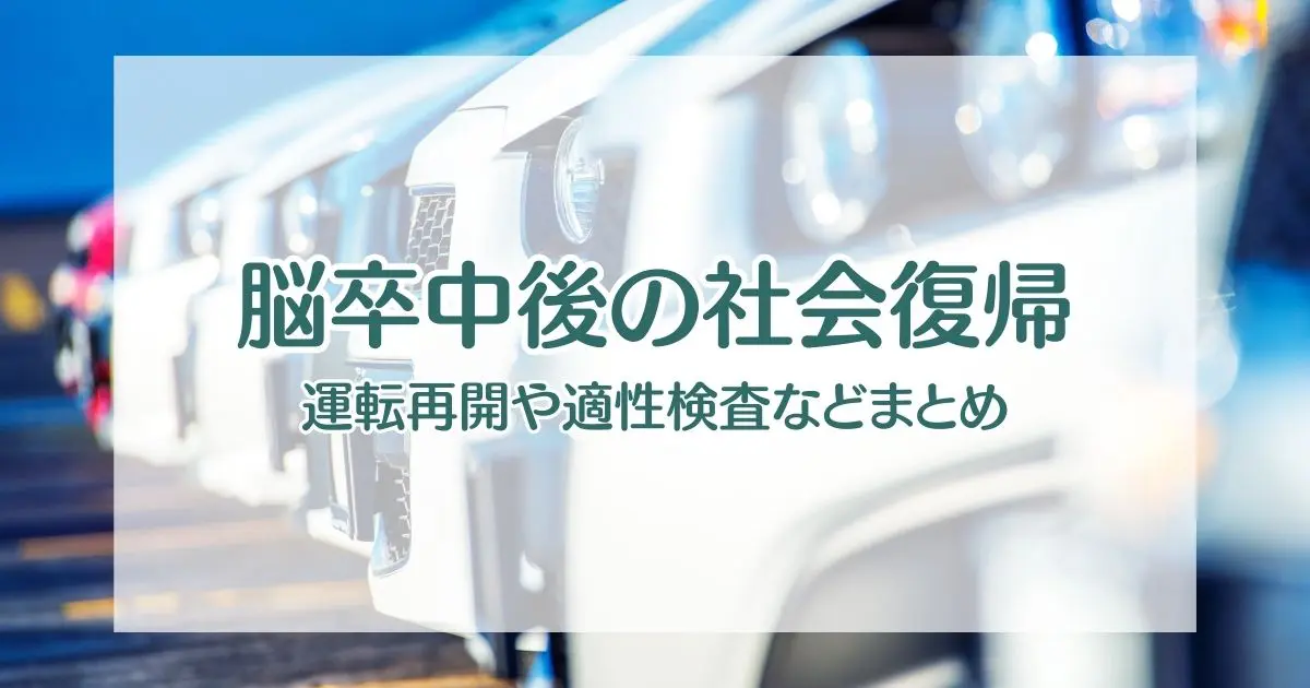 まとめ】運転再開できる？適性検査は？脳卒中後の社会復帰の可能性